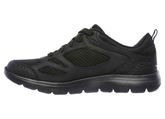 SKECHERS, sportiga damsneakers, med nappaläderdetaljer, 